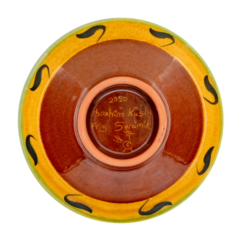 Selçuklu Stilize Çiçek Desenli Kase (16cm)