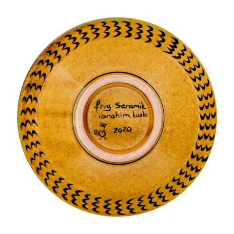 Selçuklu Stilize Kuş Desenli Kase (16cm)