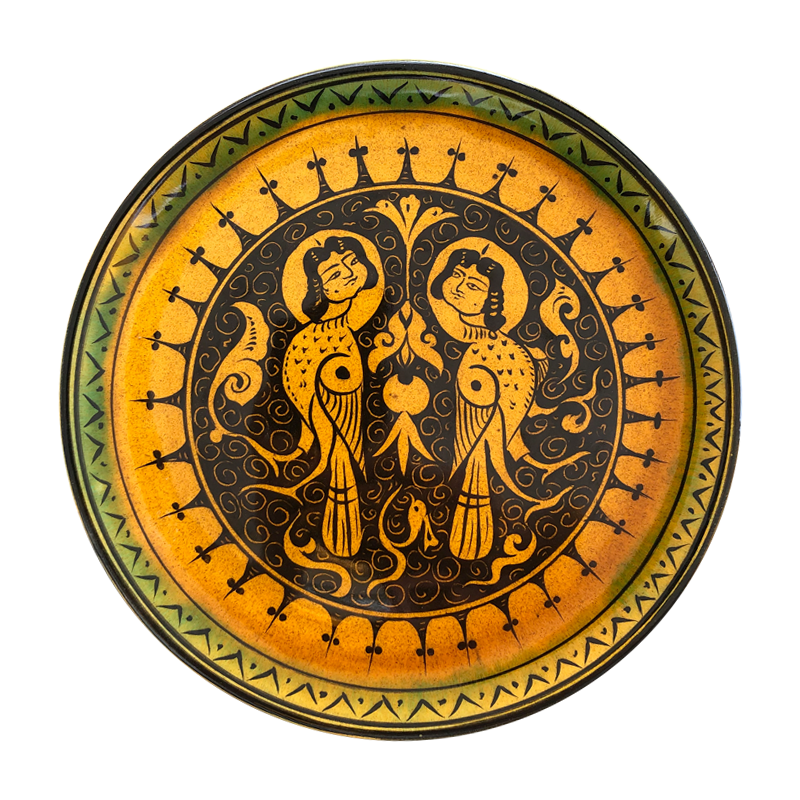 Harpi Motifli Selçuklu Düz Tabak (25cm)