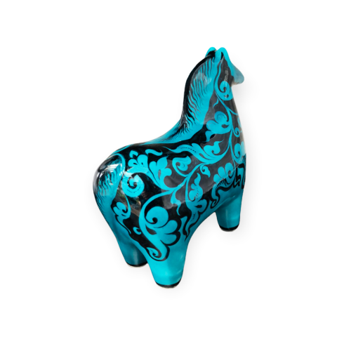 Geleneksel Çiçek Desenli Dekoratif At Obje