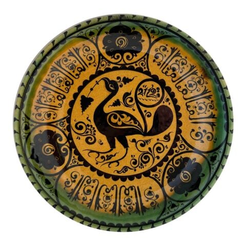 Selçuklu Kuş Desenli Tabak 23cm