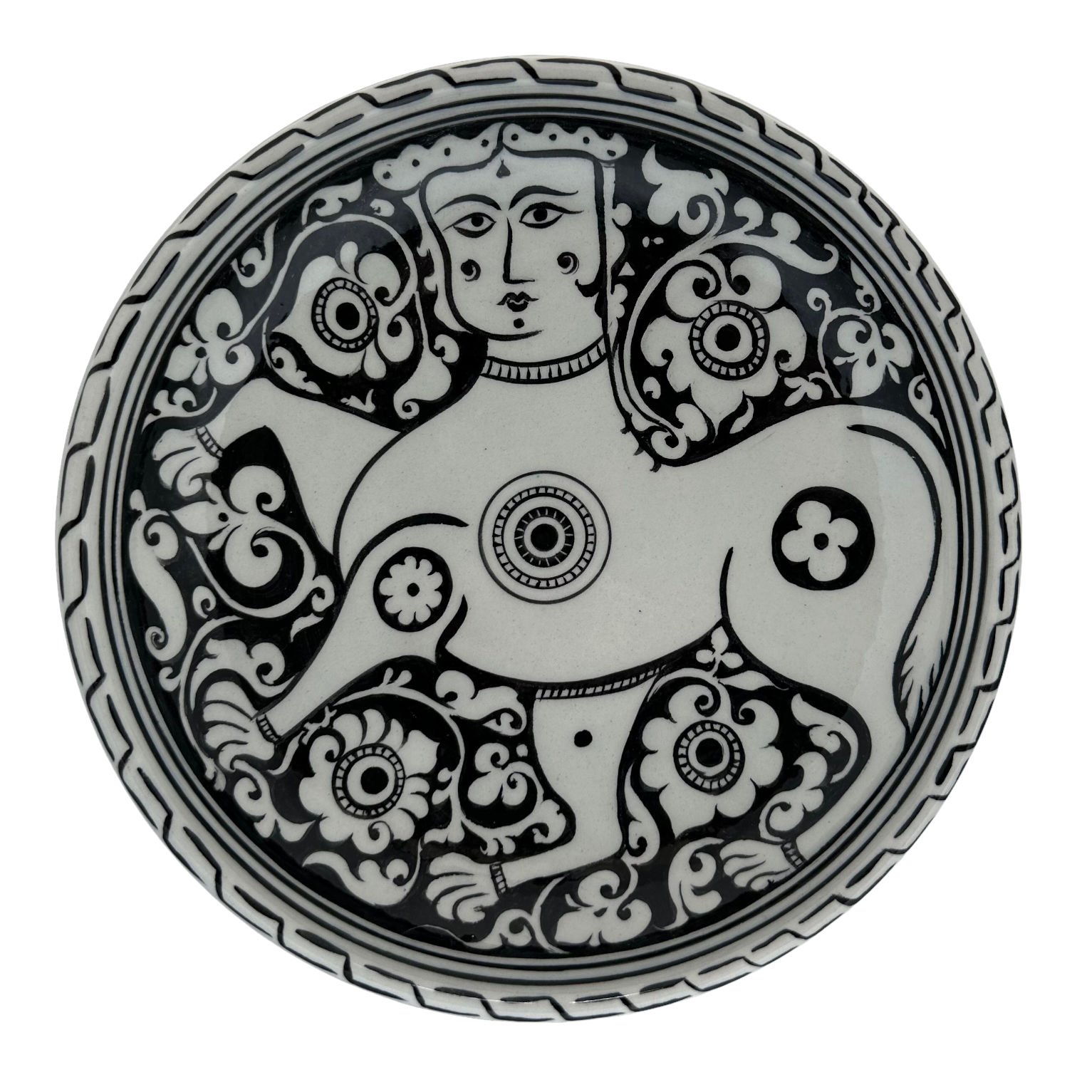 Selçuklu Sfenks Desenli Tabak 19cm