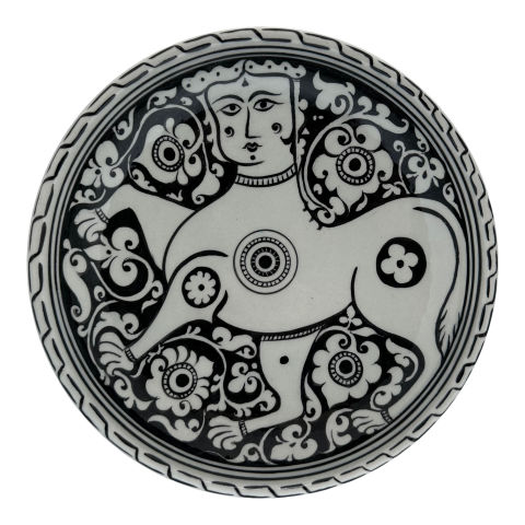 Selçuklu Sfenks Desenli Tabak 19cm