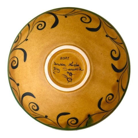 Selçuklu Stilize Kuş Desenli Kase 26cm