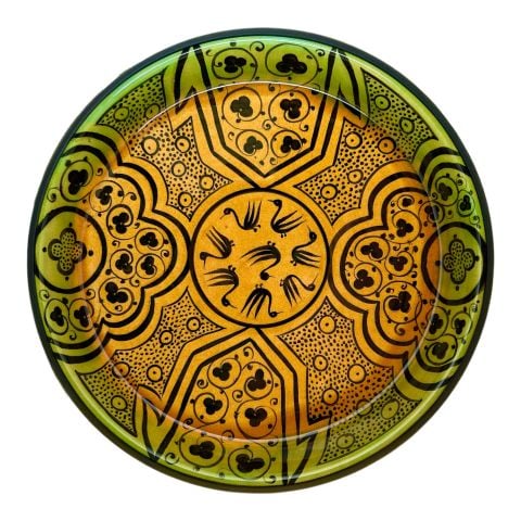 Selçuklu Çiçek ve Kuş Desenli Kase 26cm