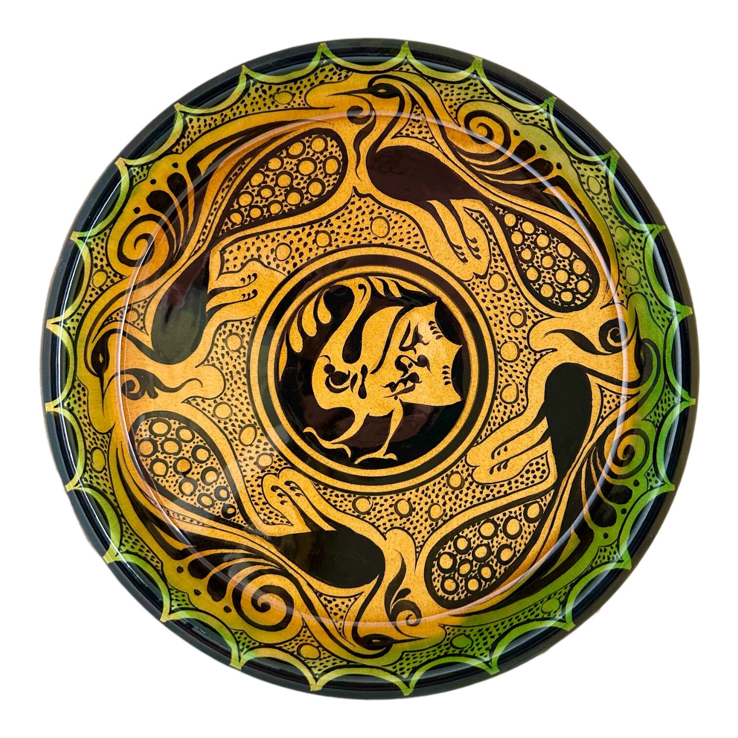 Selçuklu Tavus Kuş Desenli Kase 26cm