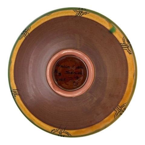 Selçuklu Lotus Çiçek ve Kuş Desenli Kase 26cm