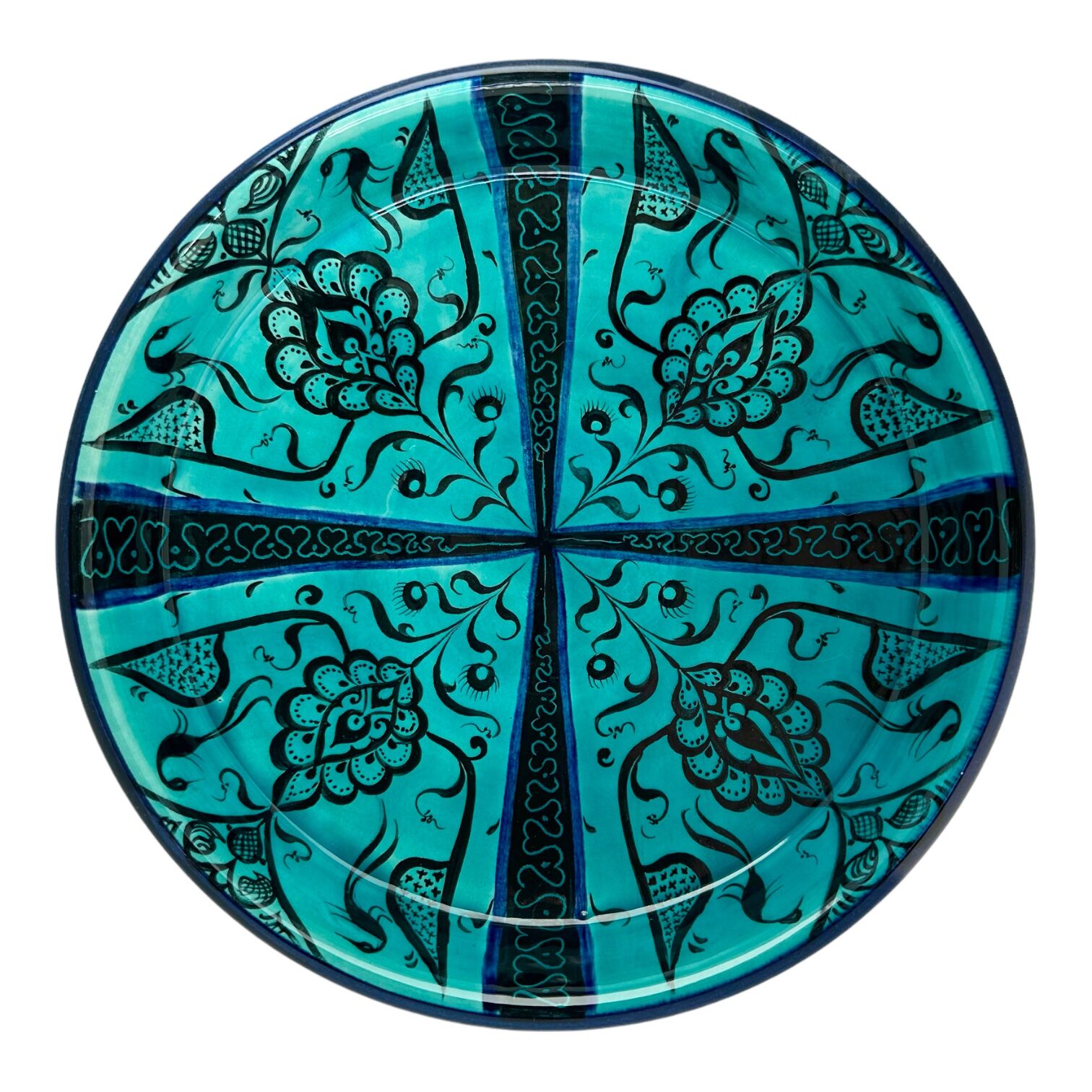 Selçuklu Çiçek Desenli Kase 26cm