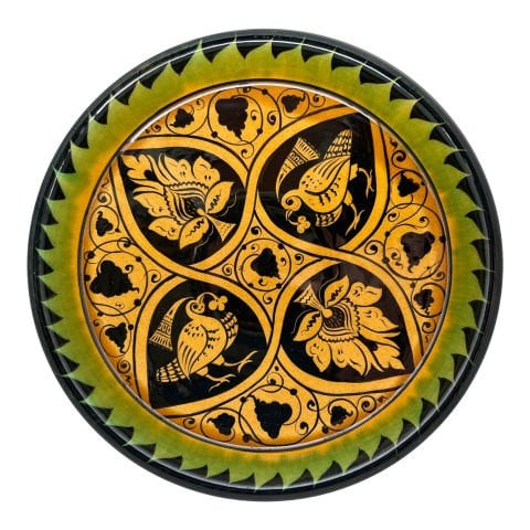 Selçuklu Kuş ve Çiçek Desenli Kase 26cm