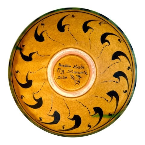 Selçuklu Stilize Kuş Desenli Kase 26cm