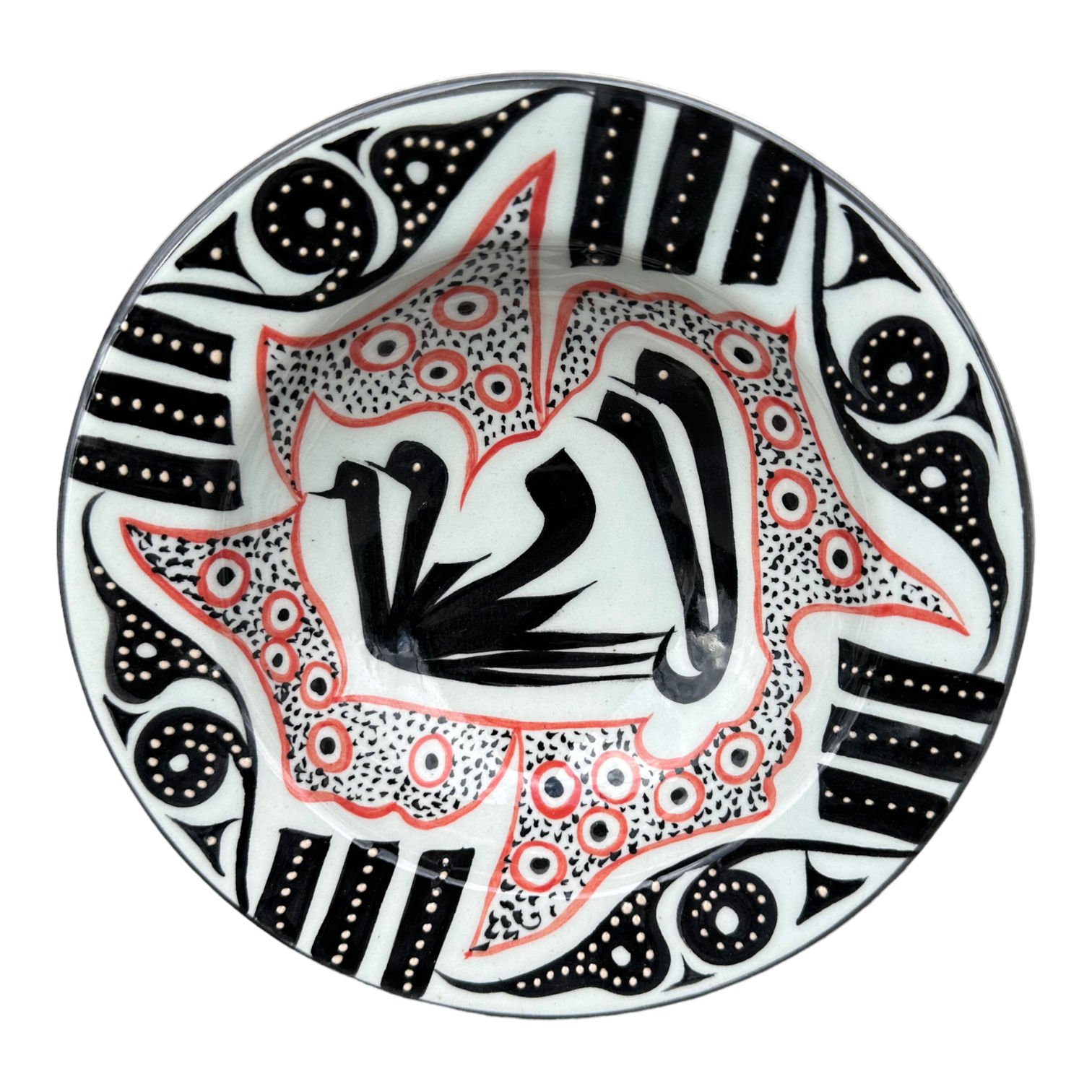 Selçuklu Kuş Desenli Tabak 19cm