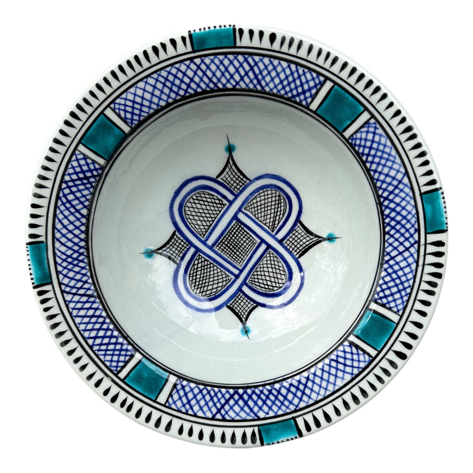 Selçuklu Dönemi Kafes Dekorlu Tabak 19cm