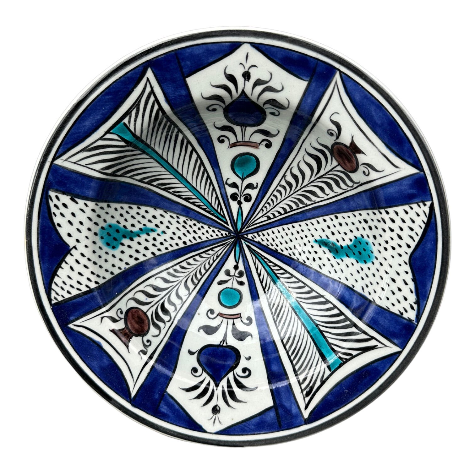 Selçuklu Dönemi Nar Desenli Tabak 19cm