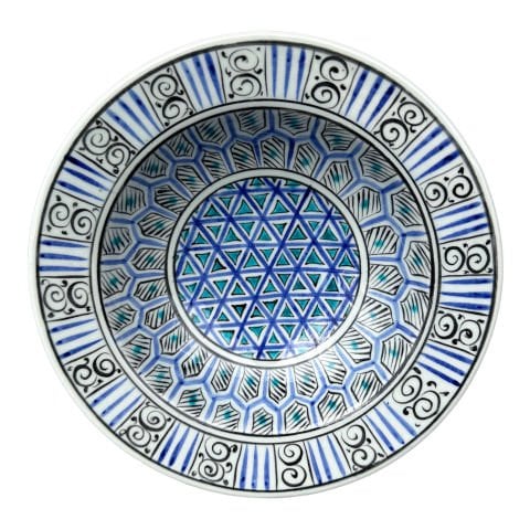 Selçuklu Dönemi Geometrik Desenli Tabak 19cm