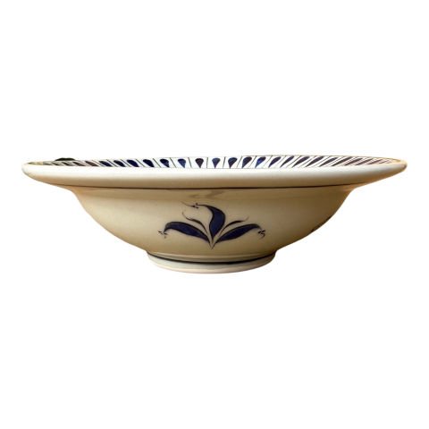 Selçuklu Mavi Beyaz Desenli Tabak 19cm