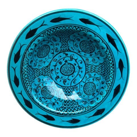 Selçuklu Dönemi Çiçek Desenli Tabak 19cm