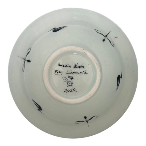 Selçuklu dönemi kuş Desenli Tabak 19cm