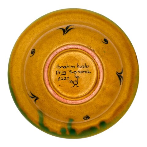 Selçuklu Dönemi Nar Desenli Tabak 19cm