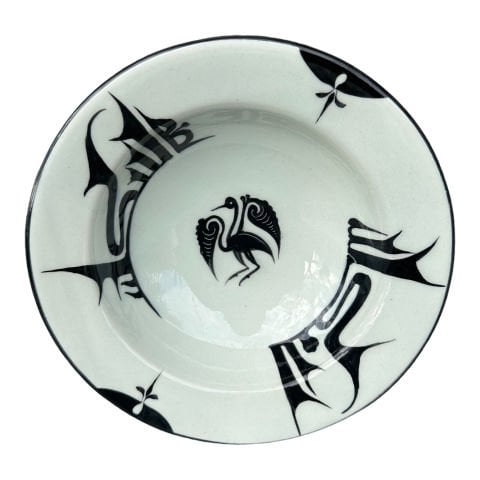 Selçuklu Dönemi Kuş Desenli Tabak 19cm