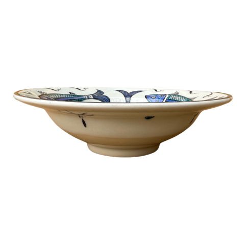 Selçuklu Dönemi Balık Desenli Tabak 19cm
