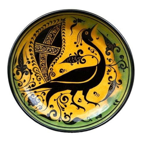 Selçuklu Dönemi Tavus Kuşu Desenli Tabak 19cm