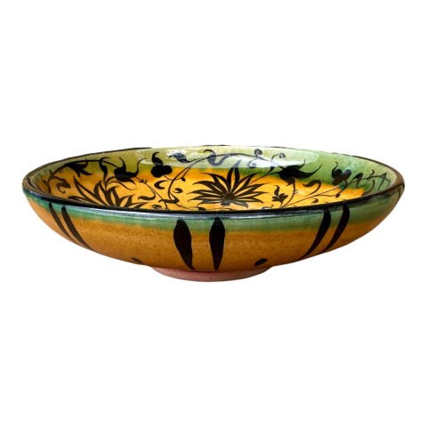 Selçuklu Dönemi Çiçek Desenli Tabak 19cm