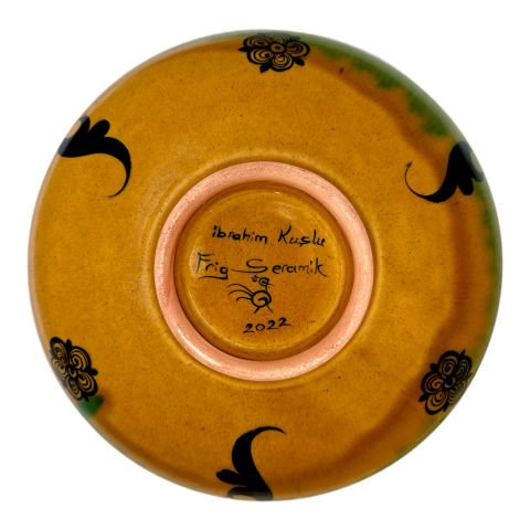 Selçuklu Dönemi Kuş Desenli Tabak 19cm