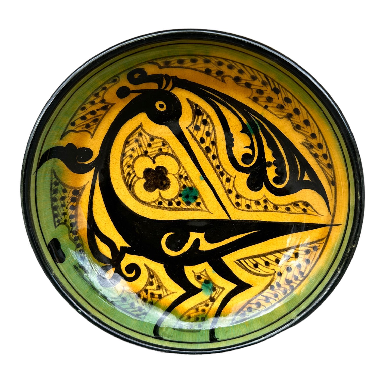 Selçuklu Dönemi Kuş Desenli Tabak 19cm