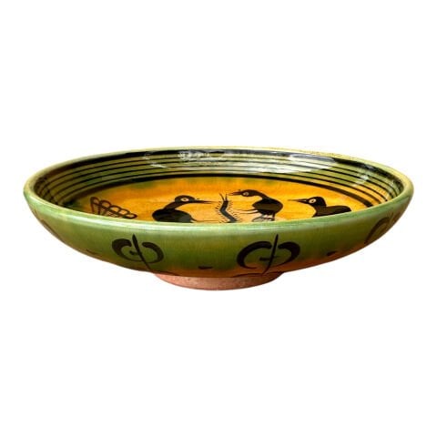Selçuklu Dönemi Kuşlu Tabak 19cm