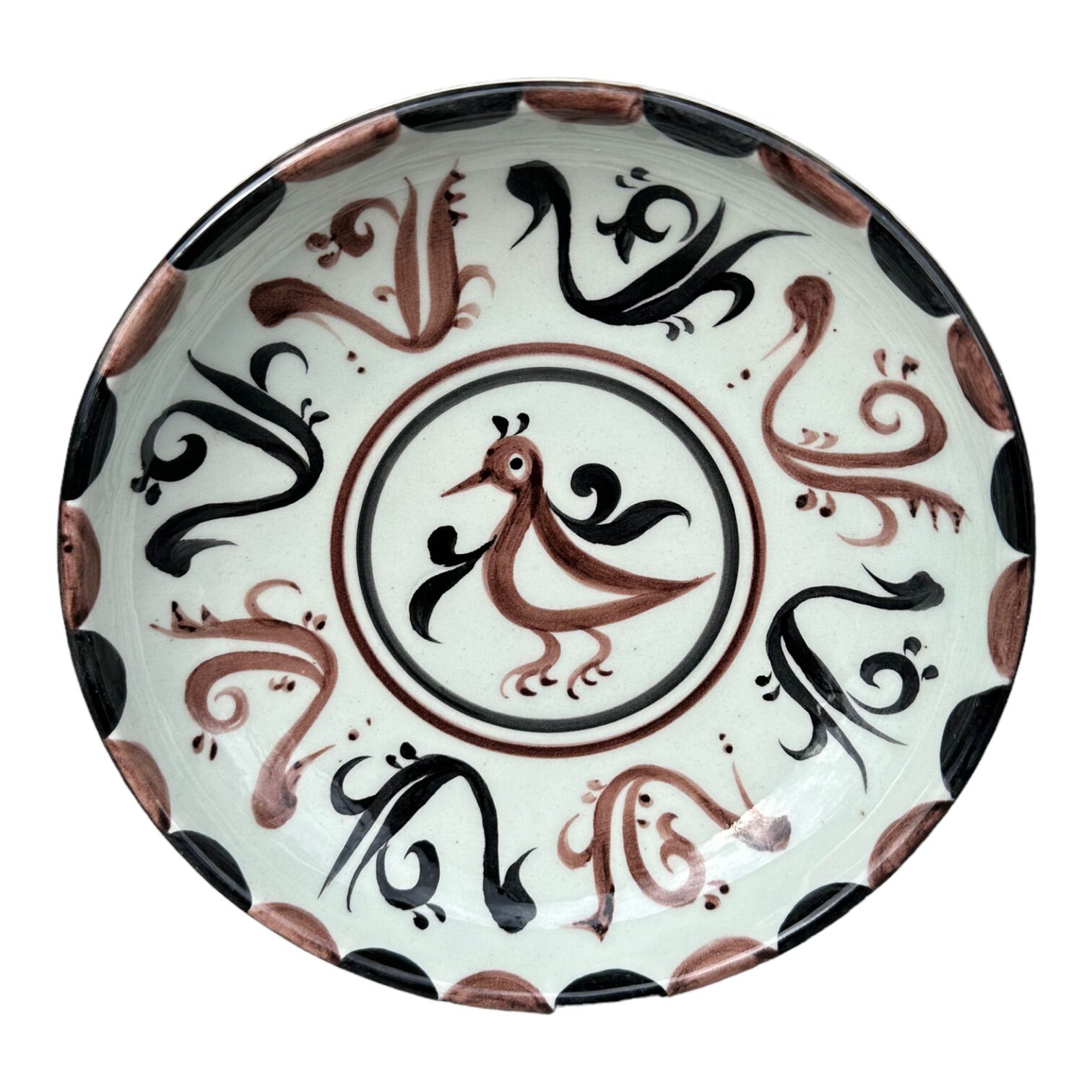 Selçuklu Dönemi kuşlu Tabak 19cm