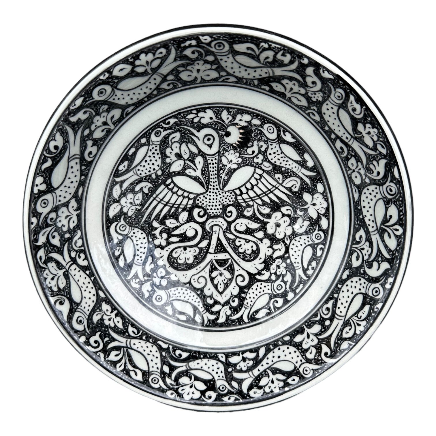 Selçuklu Dönemi Kartal Desenli Kase 22cm