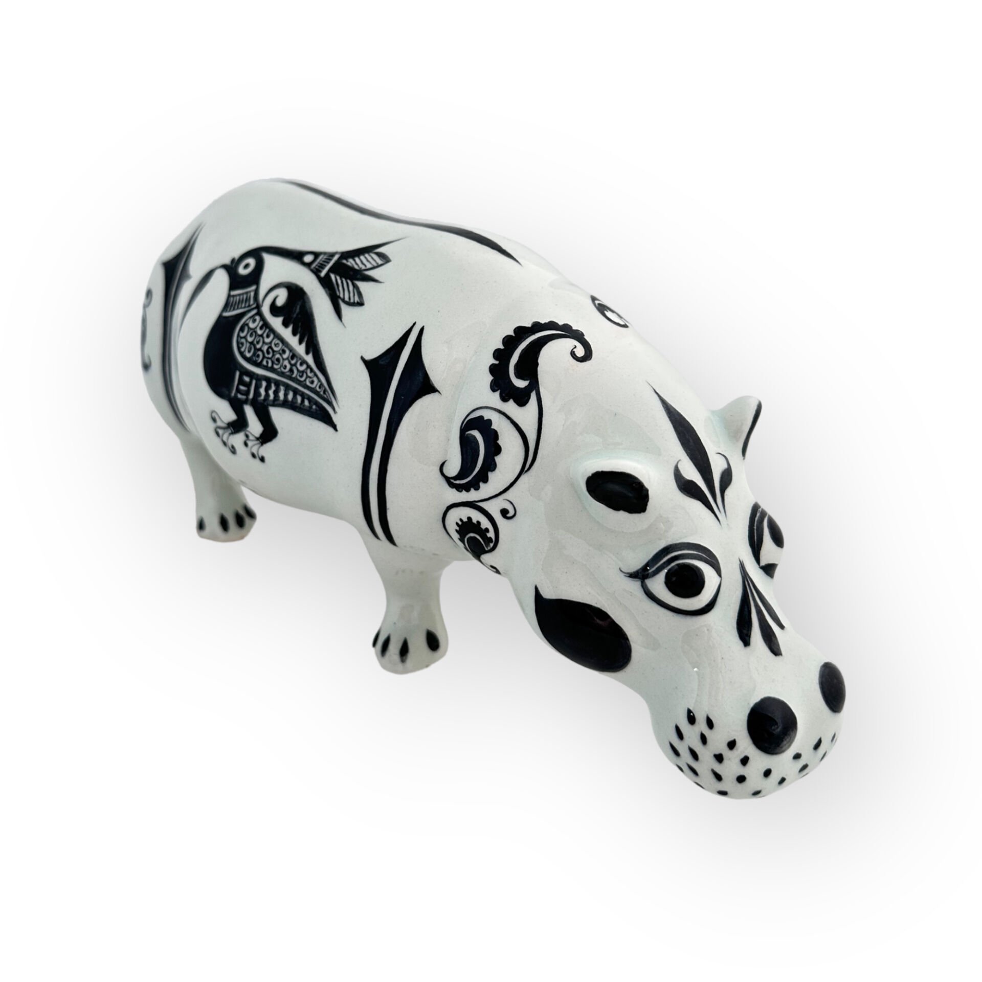 Selçuklu Kuş Desenli Dekoratif Obje Su Aygırı