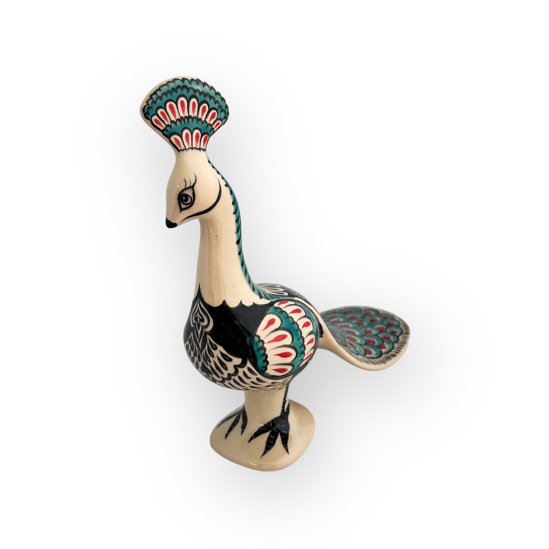 Desenli Dekoratif Obje Tavus Kuşu