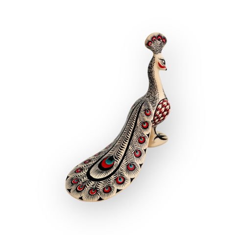 Desenli Dekoratif Obje Tavus Kuşu