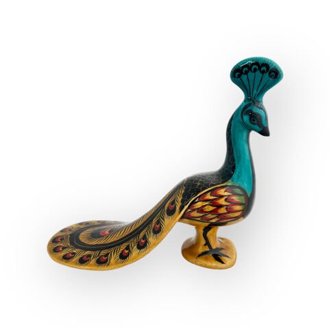 Desenli Dekoratif Obje Tavus Kuşu