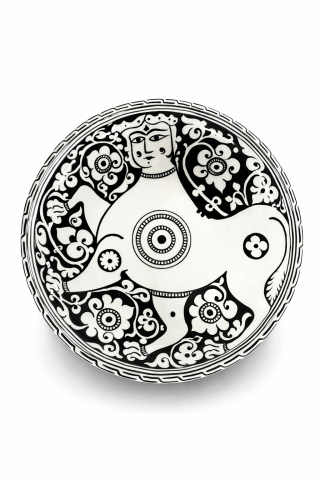 Selçuklu Sfenks Desenli Tabak 19cm *