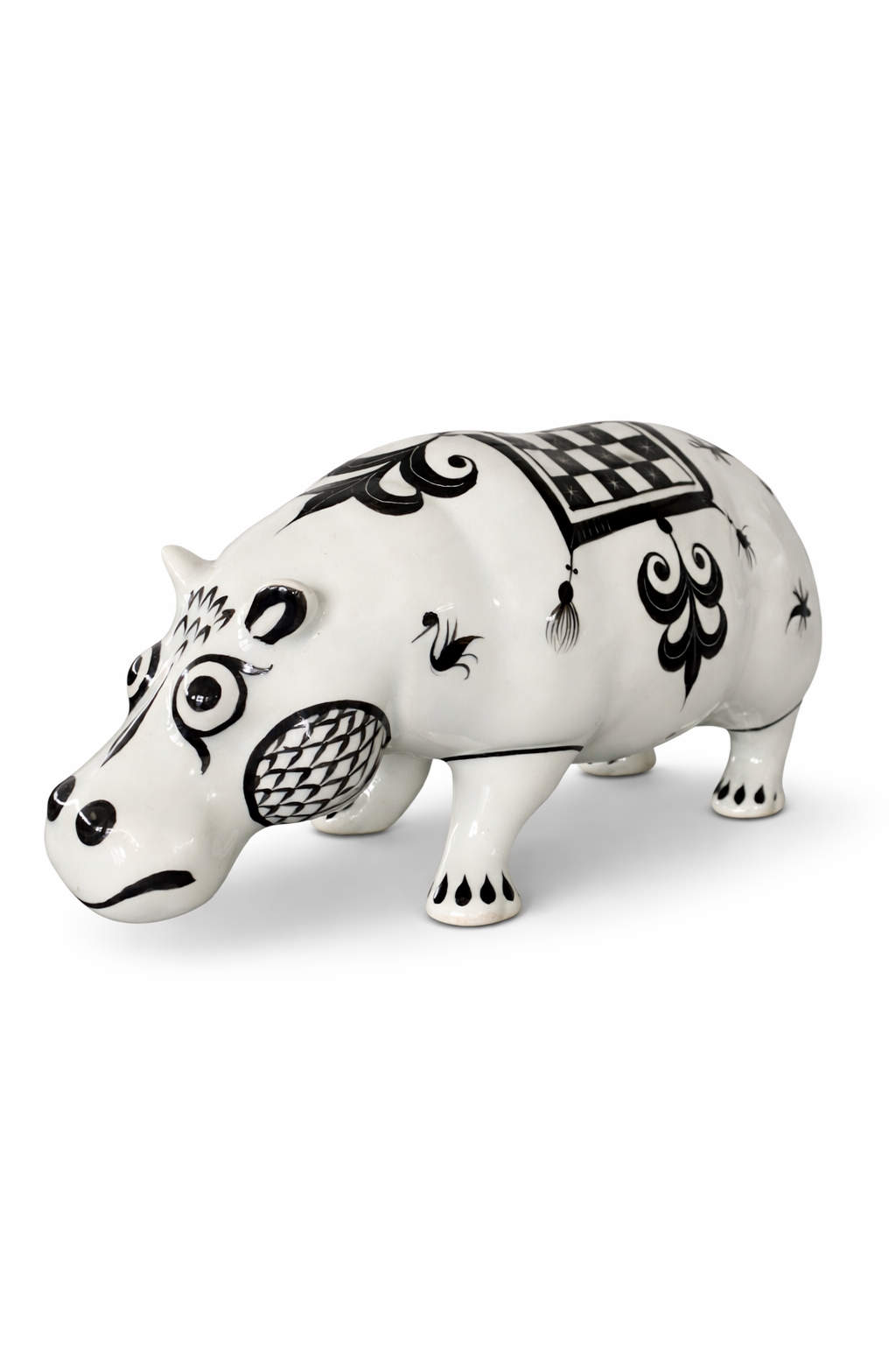 Selçuklu Desenli Damalı Dekoratif Obje Su Aygırı