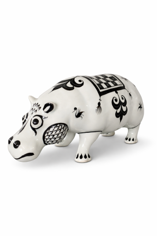 Selçuklu Desenli Damalı Dekoratif Obje Su Aygırı