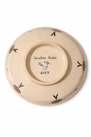 Selçuklu Stilize Aslan Desenli Kase (22cm)