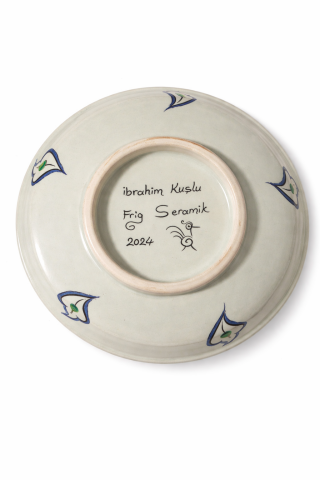 Selçuklu Stilize Kuş ve Balık Motifli Kase (22cm) *