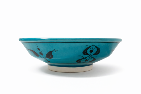 Ağaçkakan Motifli Selçuklu Turkuaz Tabak (22cm)