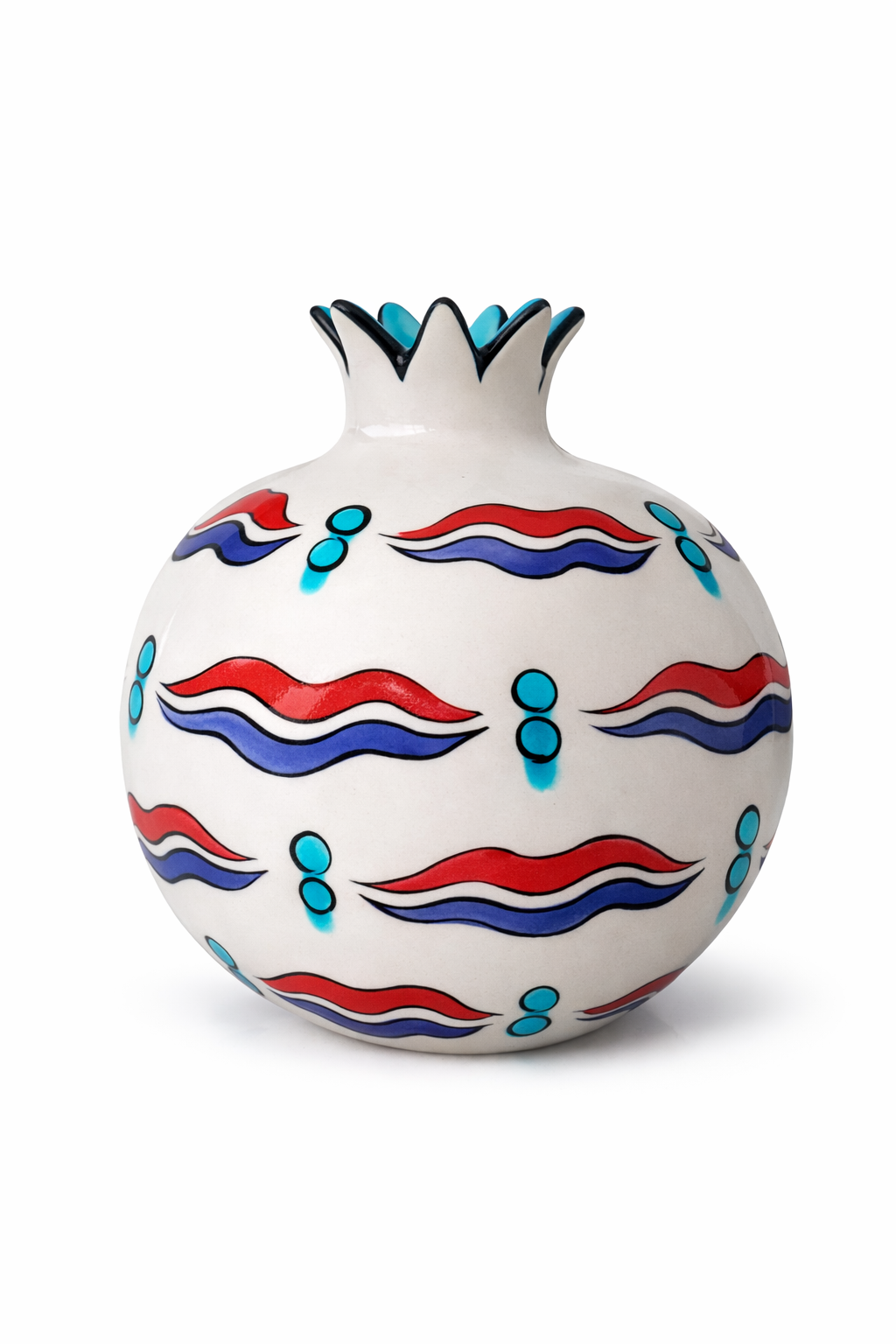 İznik Bulut Desenli Dekoratif Nar Obje (12 cm)