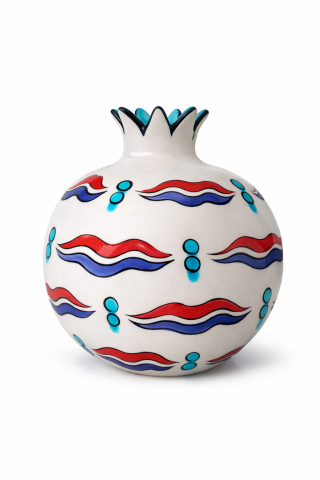 İznik Bulut Desenli Dekoratif Nar Obje (12 cm)