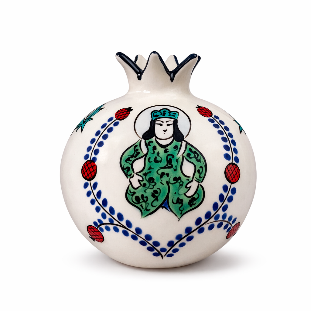 Selçuklu Sultan Motifli Dekoratif Nar Obje (12 cm)