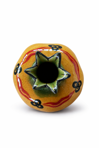 İznik Bulut Desenli Çintemani Dekoratif Nar Obje (12 cm)