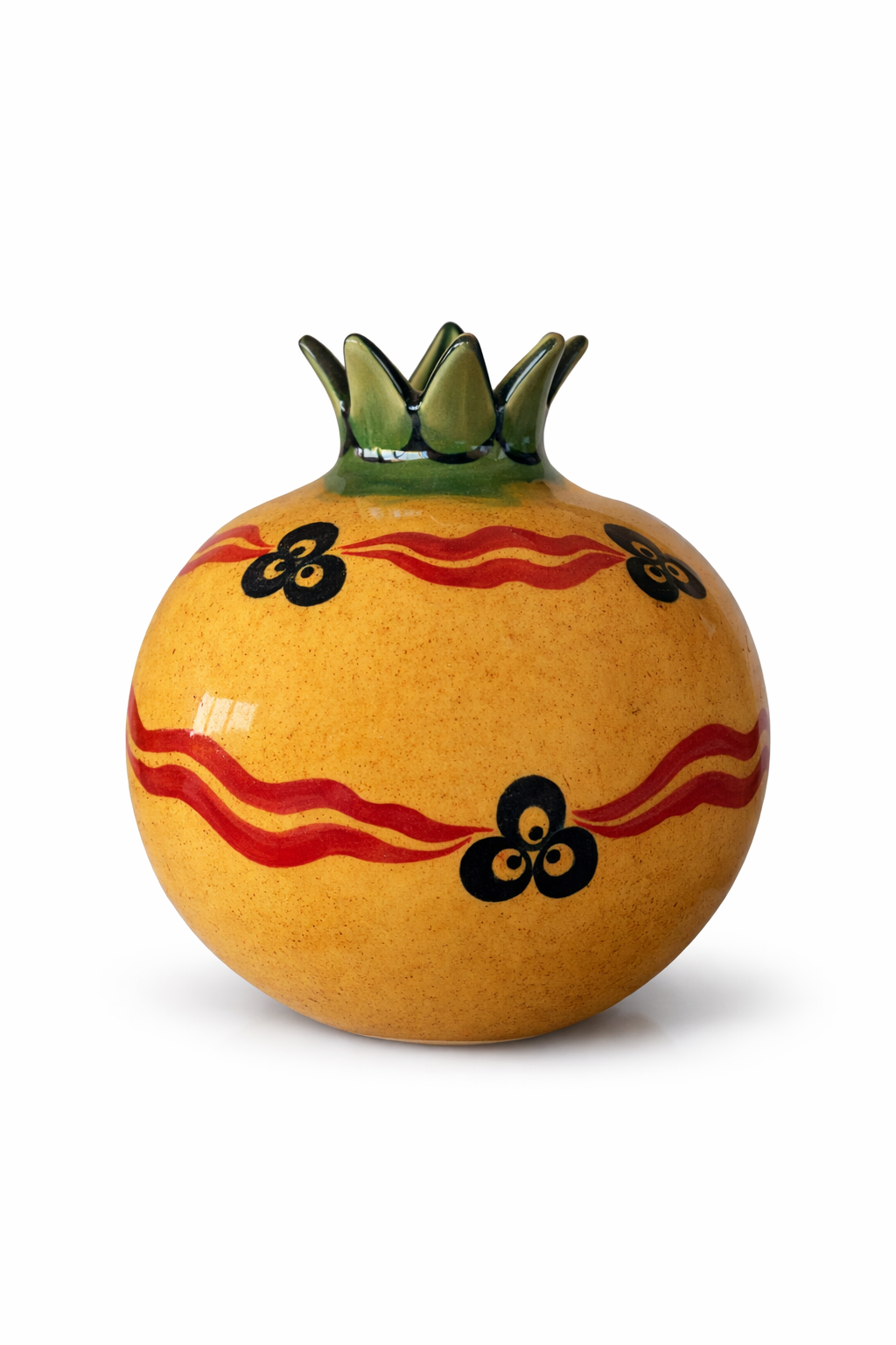 İznik Bulut Desenli Çintemani Dekoratif Nar Obje (12 cm)