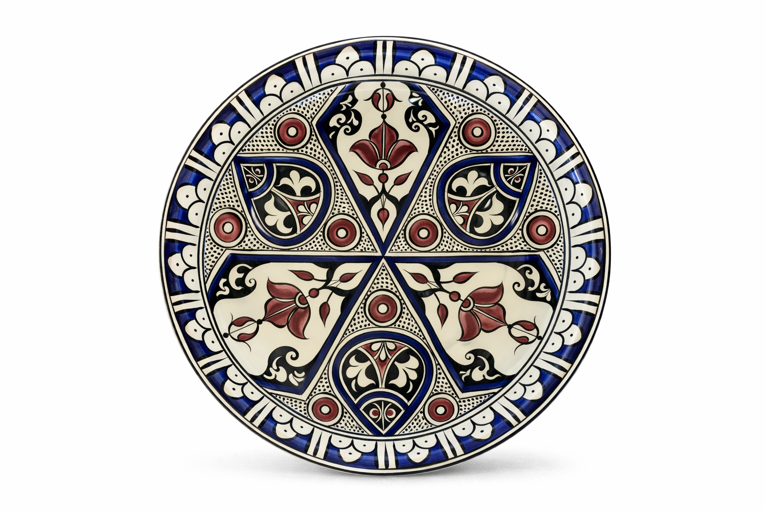 Selçuklu Stilize Çiçek Desenli Tabak 26cm