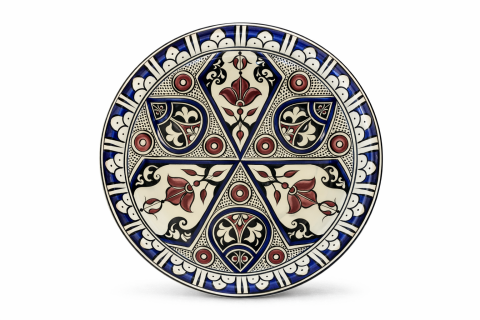 Selçuklu Stilize Çiçek Desenli Tabak 26cm