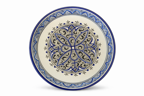 Selçuklu Stilize Geometrik Motifli Tabak 26cm