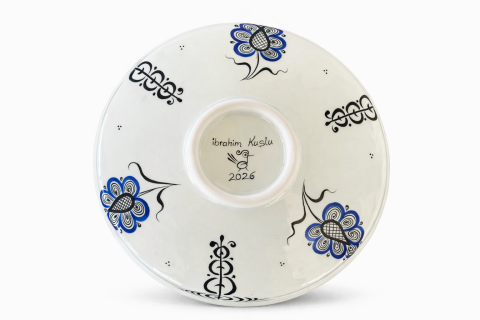 Selçuklu Stilize Geometrik Motifli Tabak 26cm